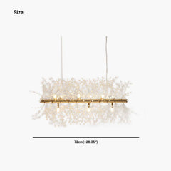 Chandelier Dandelion Crystal 9 Heads Rectangle Size
