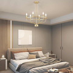 Chandelier Farmhouse Rustic Circular Branch Candle Bedroom