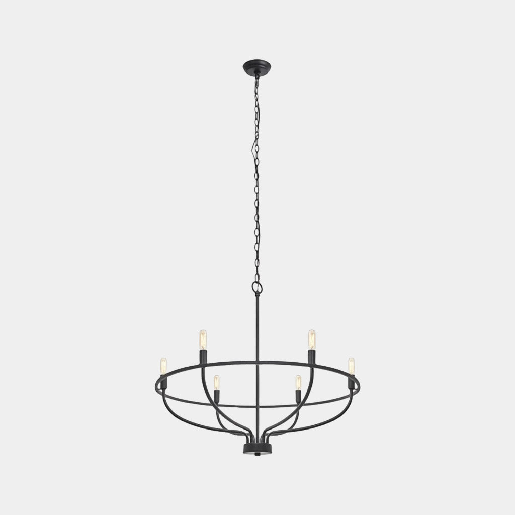 Chandelier Farmhouse Rustic Circular Branch Candle