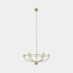 Chandelier Farmhouse Rustic Circular Branch Gold