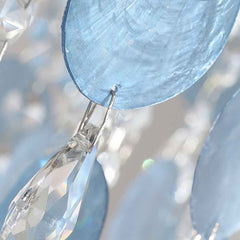 Chandelier French Branch Crystal Blue Shells