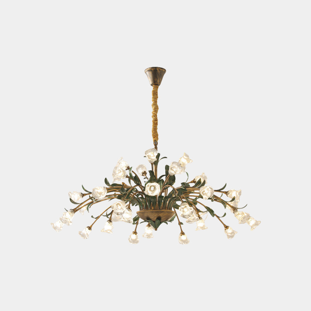 Chandelier French Branch Glass Flower