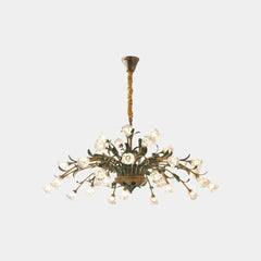 Chandelier French Branch Glass Flower
