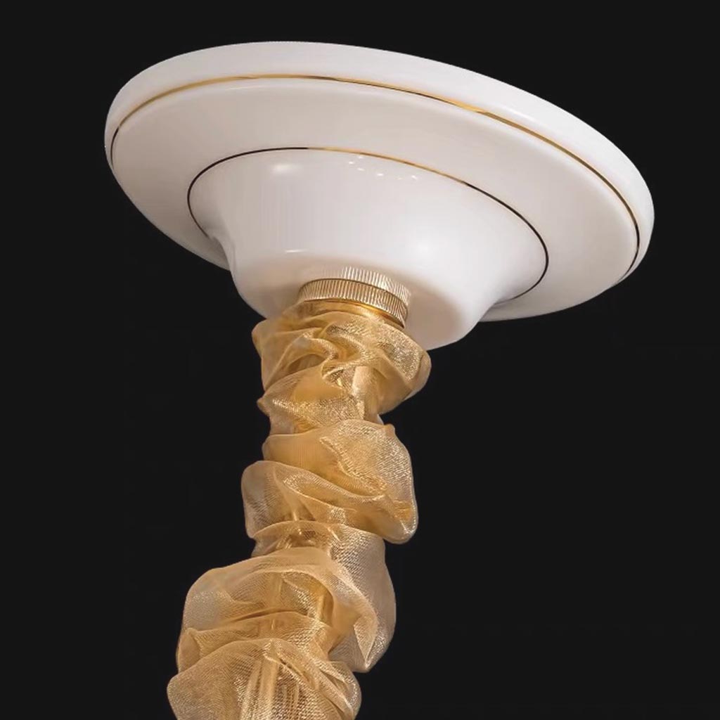 Chandelier French Cluster Glass Flower Petal Ceiling Plate