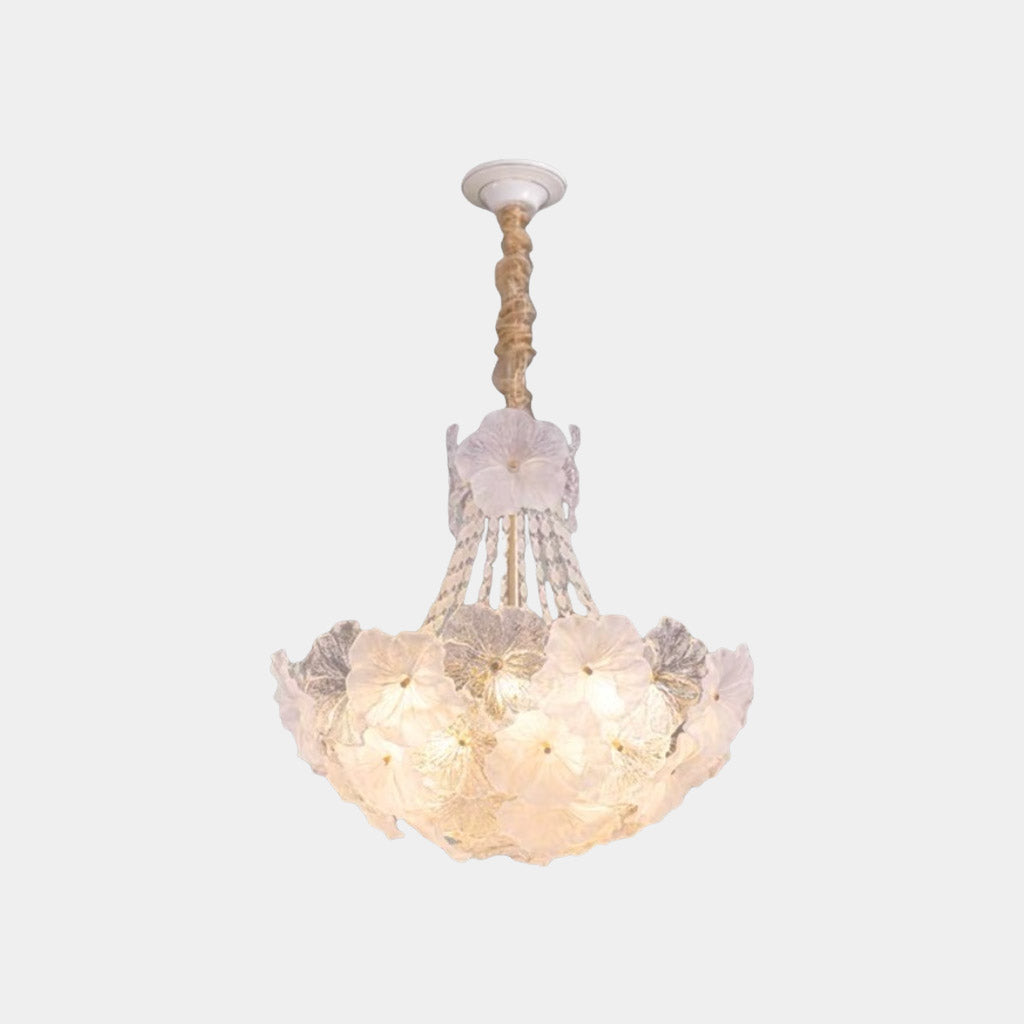 Chandelier French Cluster Glass Flower Petal