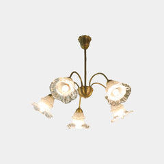 Chandelier French Vintage Glass Flower