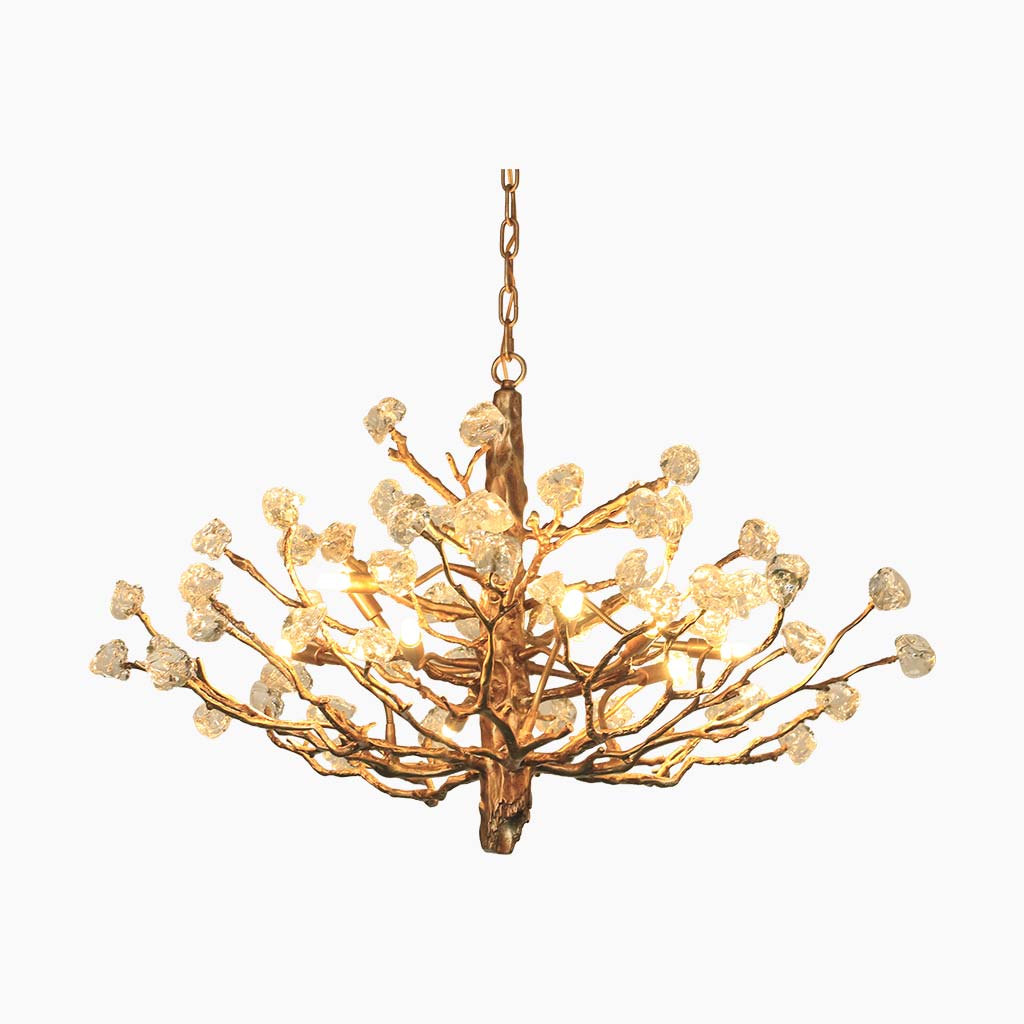 Chandelier Gemstone Brass Tree Branch