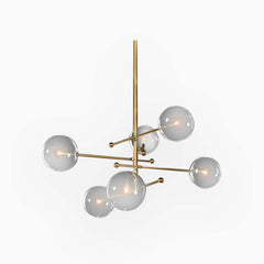 Chandelier Geometric Clear Glass Ball Bubble 6 Lights