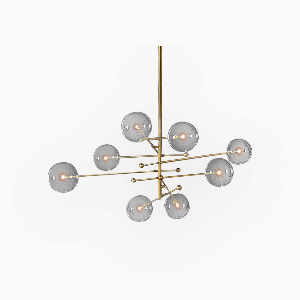 Chandelier Geometric Clear Glass Ball Bubble 8 Lights