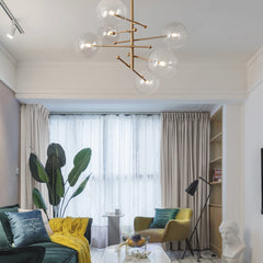 Chandelier Geometric Clear Glass Ball Bubble Living Room