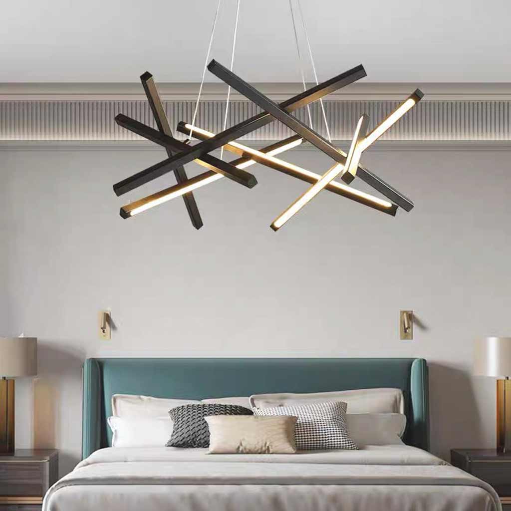 Chandelier Geometric LED Cross Light Bar Bedroom