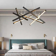 Chandelier Geometric LED Cross Light Bar Bedroom