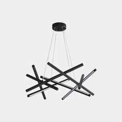 Chandelier Geometric LED Cross Light Bar Black