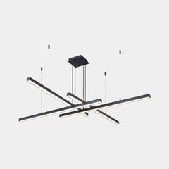 Chandelier Geometric Multiple LED Light Stick Dimmable Black
