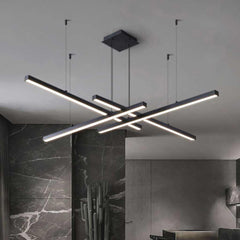 Chandelier Geometric Multiple LED Light Stick Dimmable Room