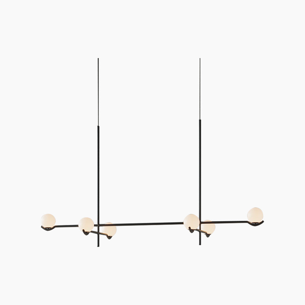 Chandelier Glass Ball Black 3 Heads