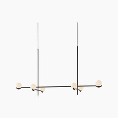 Chandelier Glass Ball Black 3 Heads