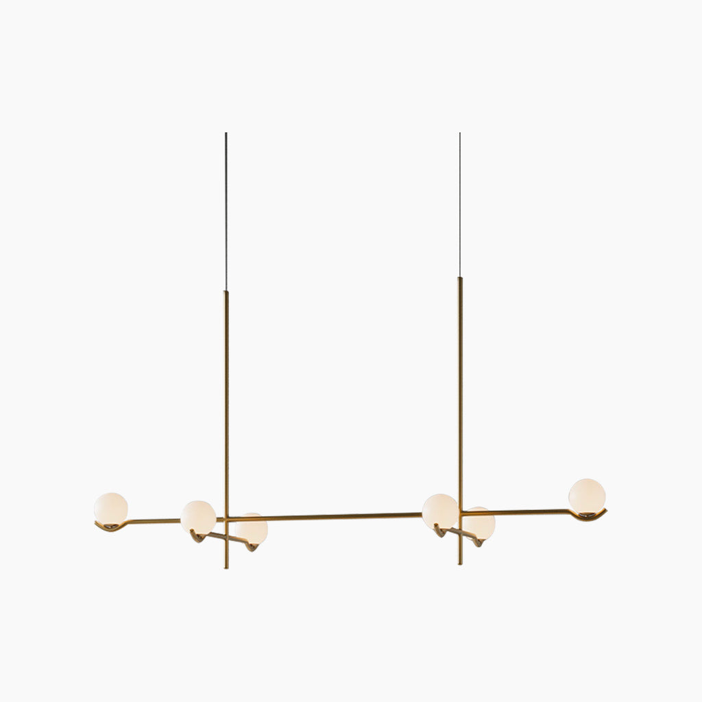 Chandelier Glass Ball Gold 3 Heads