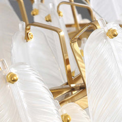 Chandelier Glass Feather Interior