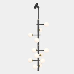 Chandelier Glass Globe High Sloped Ceiling 12 Heads