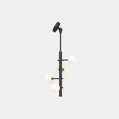 Chandelier Glass Globe High Sloped Ceiling 4 Heads
