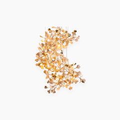 Chandelier Grand High Ceiling Ginkgo Ceramic Brass Branch