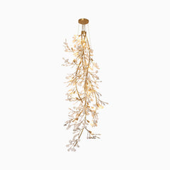 Chandelier Grand Long High Ceiling Ginkgo Ceramic Branch