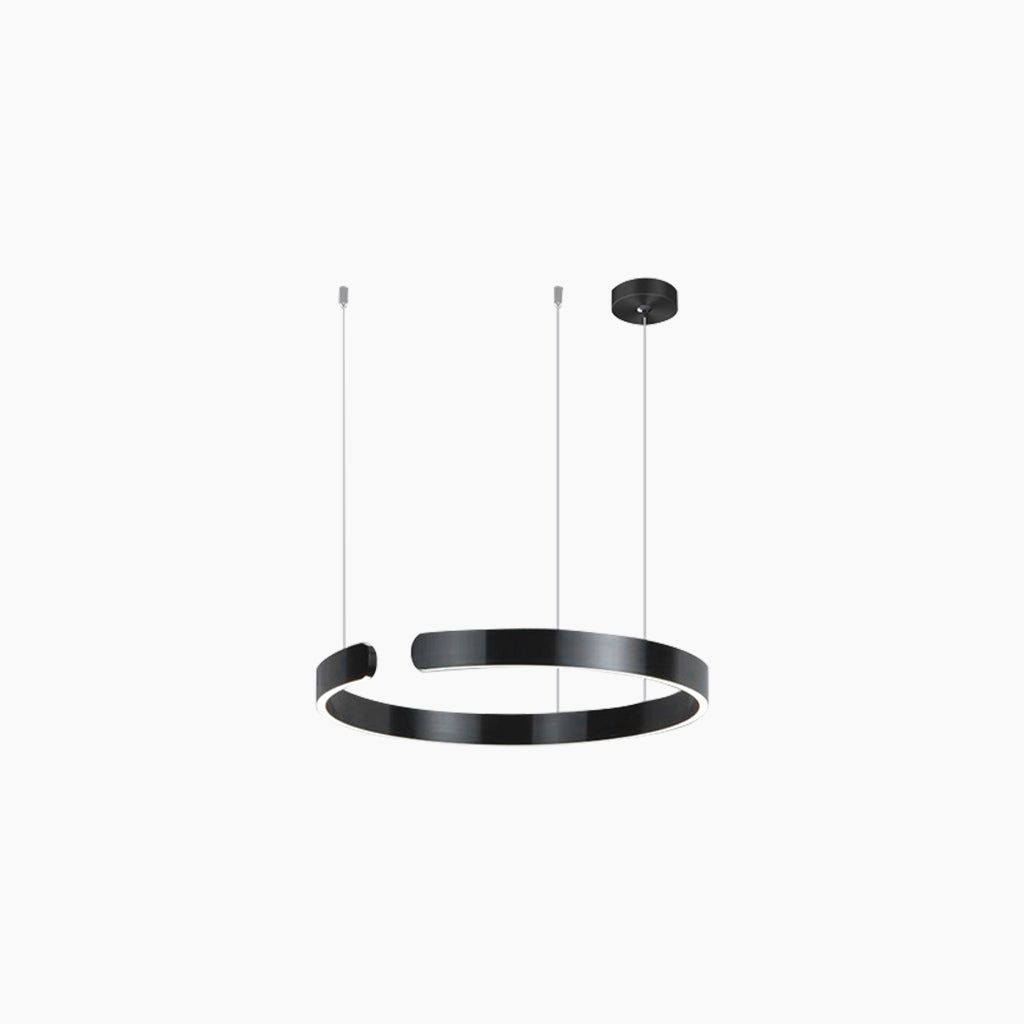 Chandelier Hanging Circular 1 Ring Black