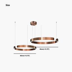 Chandelier Hanging Circular 2 Ring Size