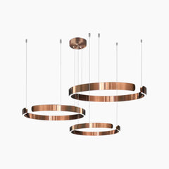 Chandelier Hanging Circular 3 Ring Rose Gold