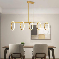 Chandelier Hanging Pendant Light Unique Elegant Brass Dining Room