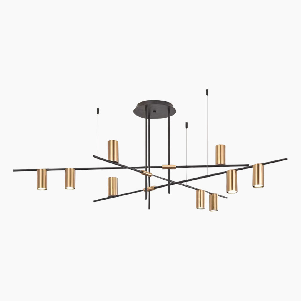 Chandelier Iron Uplight Downlight Black
