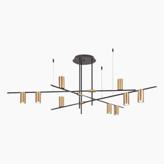 Chandelier Iron Uplight Downlight Black