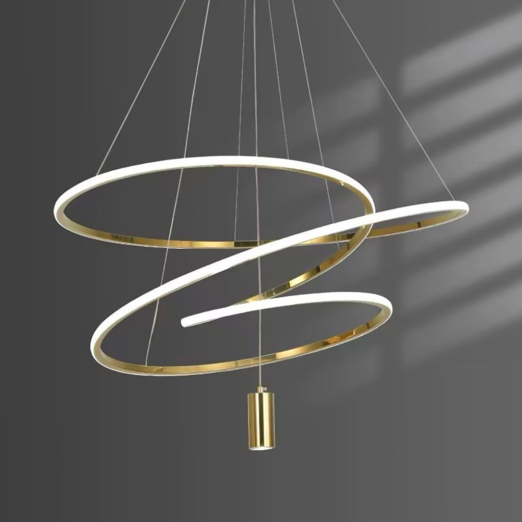 Chandelier Irregular Ring Chic Orbit Circle Detail