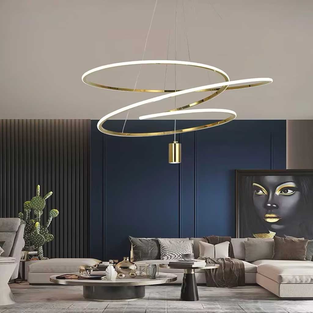 Chandelier Irregular Ring Chic Orbit Circle Living Room