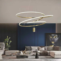 Chandelier Irregular Ring Chic Orbit Circle Living Room