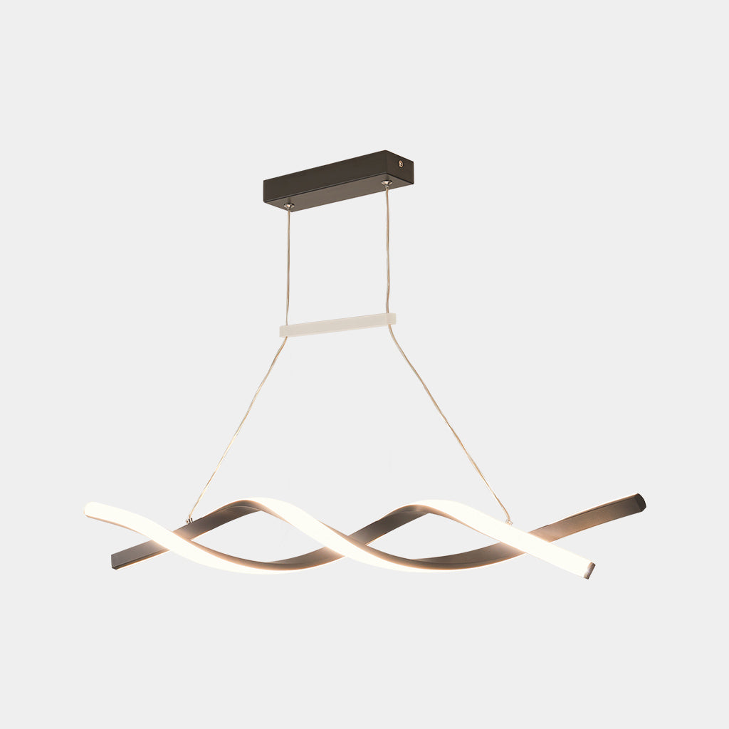 Chandelier LED Exquisite Curved Wavy Black