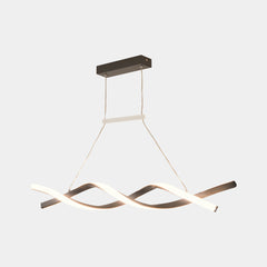 Chandelier LED Exquisite Curved Wavy Black