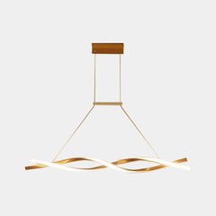 Chandelier LED Exquisite Curved Wavy Gold