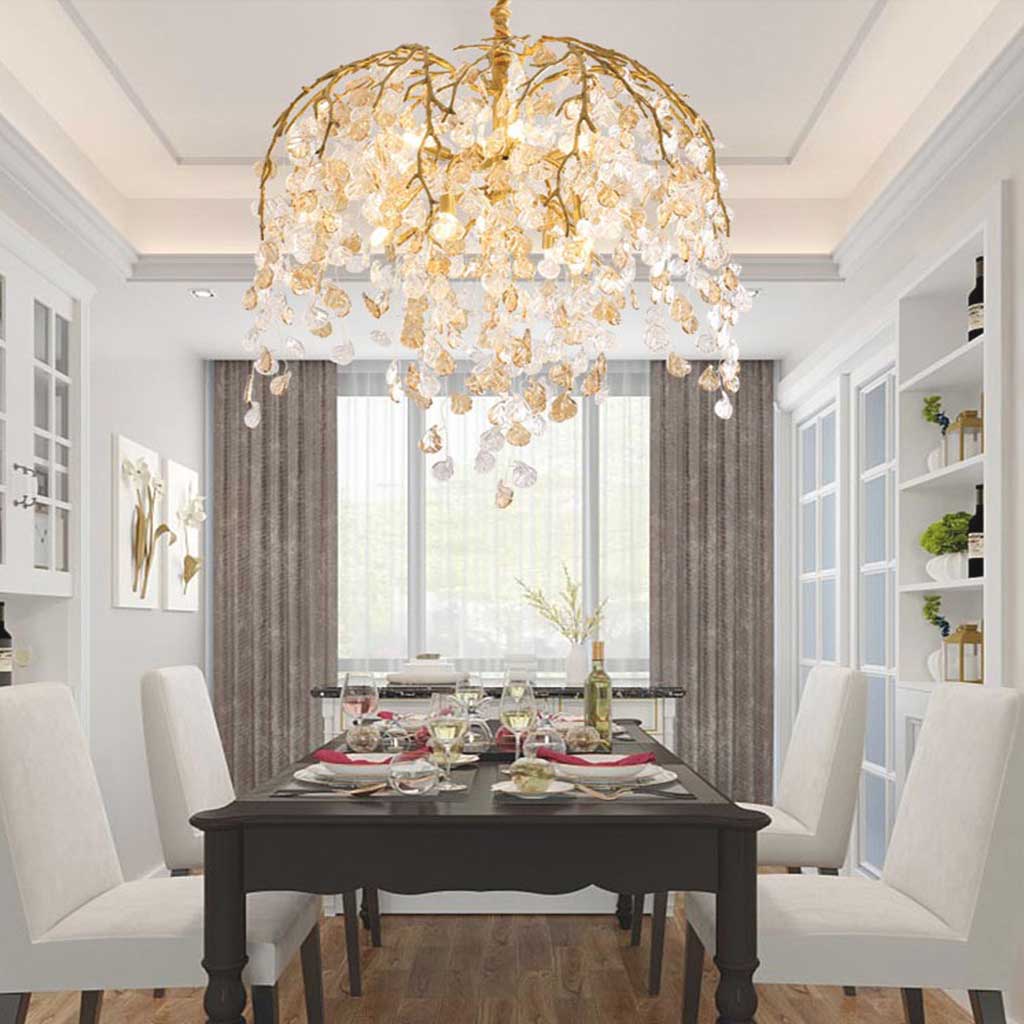 Chandelier Leaf Arch Branch Dining Room