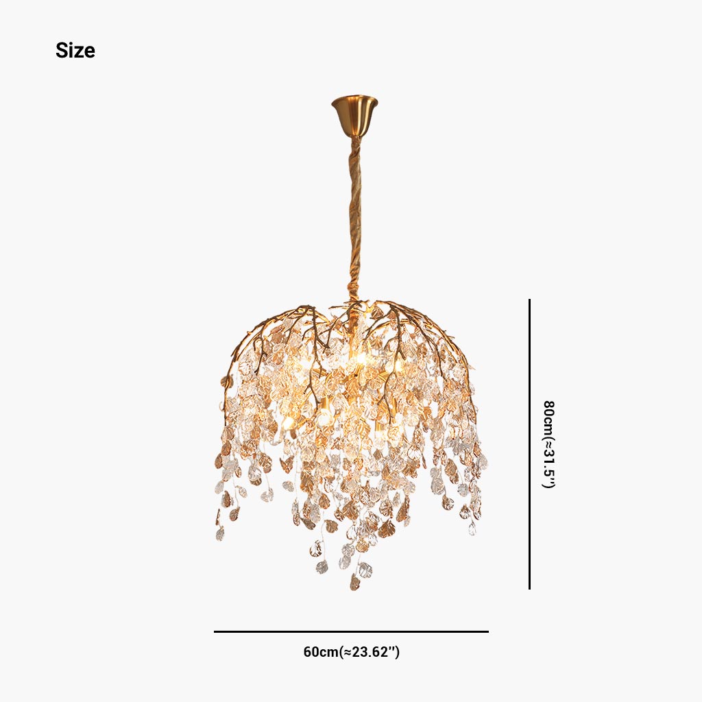 Chandelier Leaf Arch Branch Size