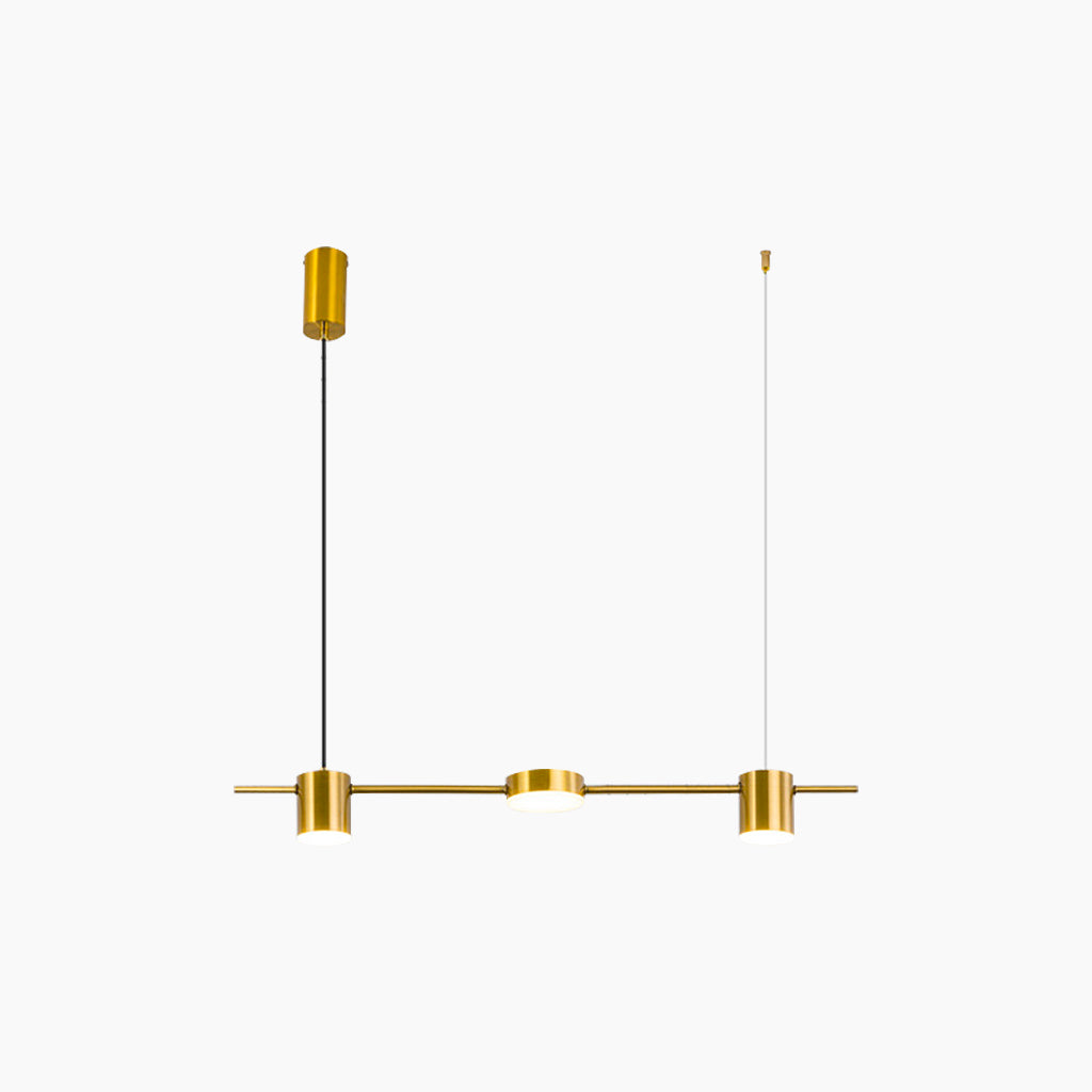 Chandelier Linear 3 Light Gold