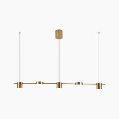 Chandelier Linear 5 Light Gold