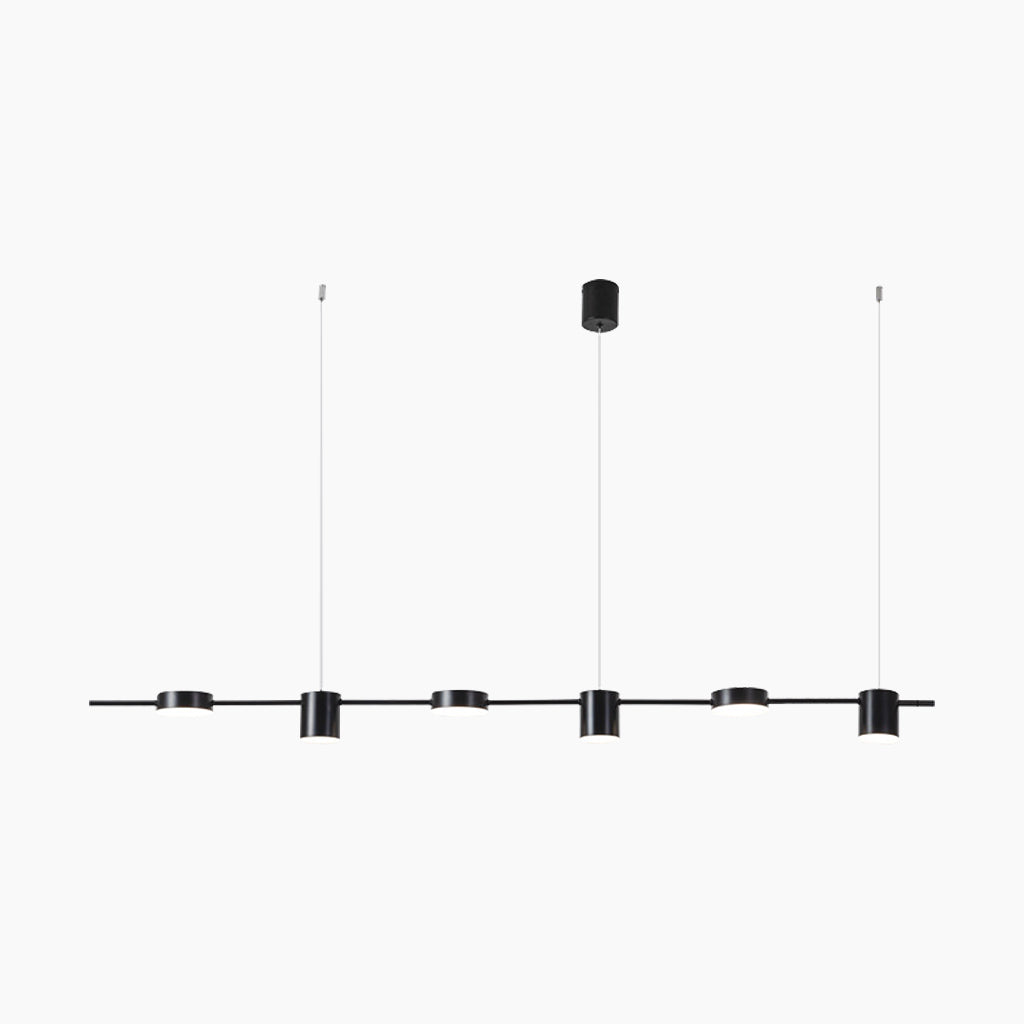 Chandelier Linear 6 Light Black