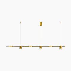 Chandelier Linear 6 Light Gold
