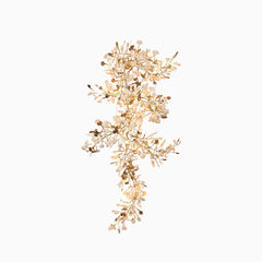 Chandelier Long High Ceiling Ginkgo Ceramic Brass Branch