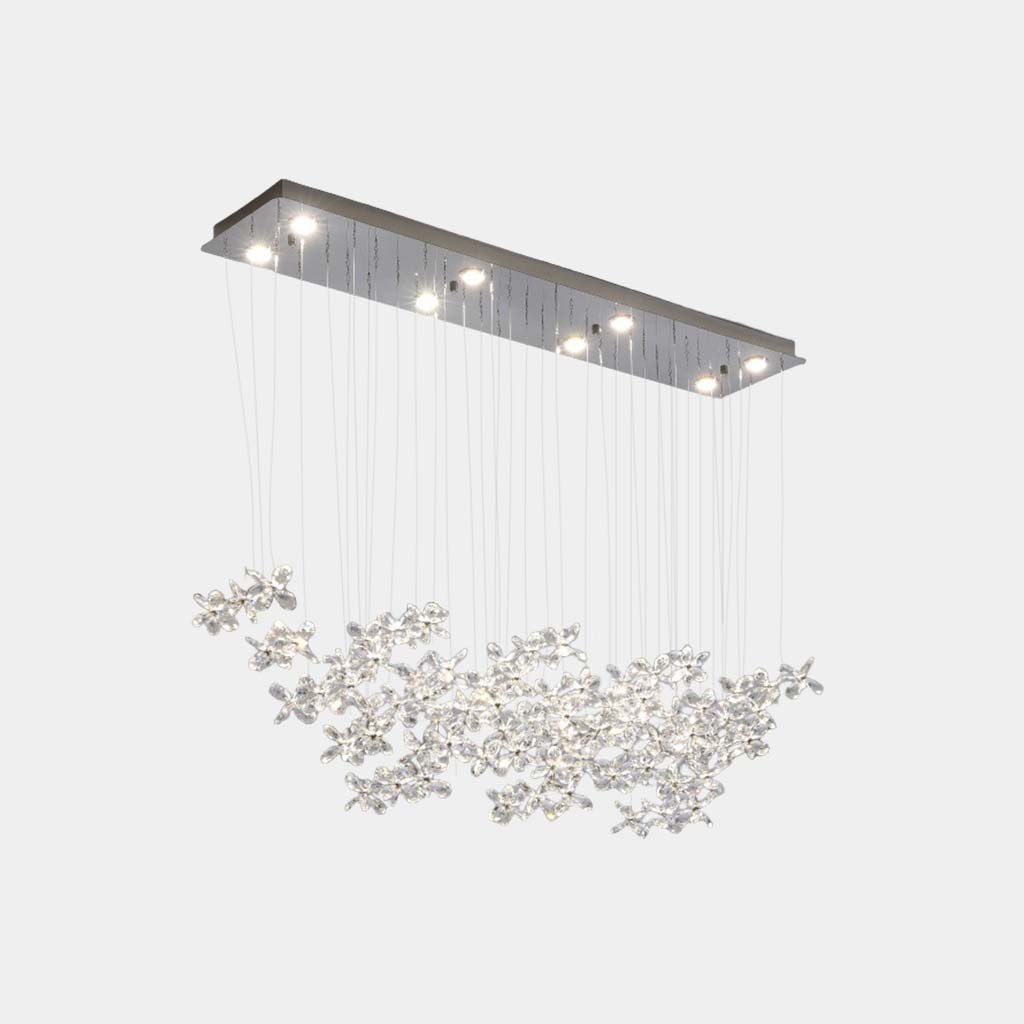 Chandelier Luxury Crystal Butterfly LED Rectangle
