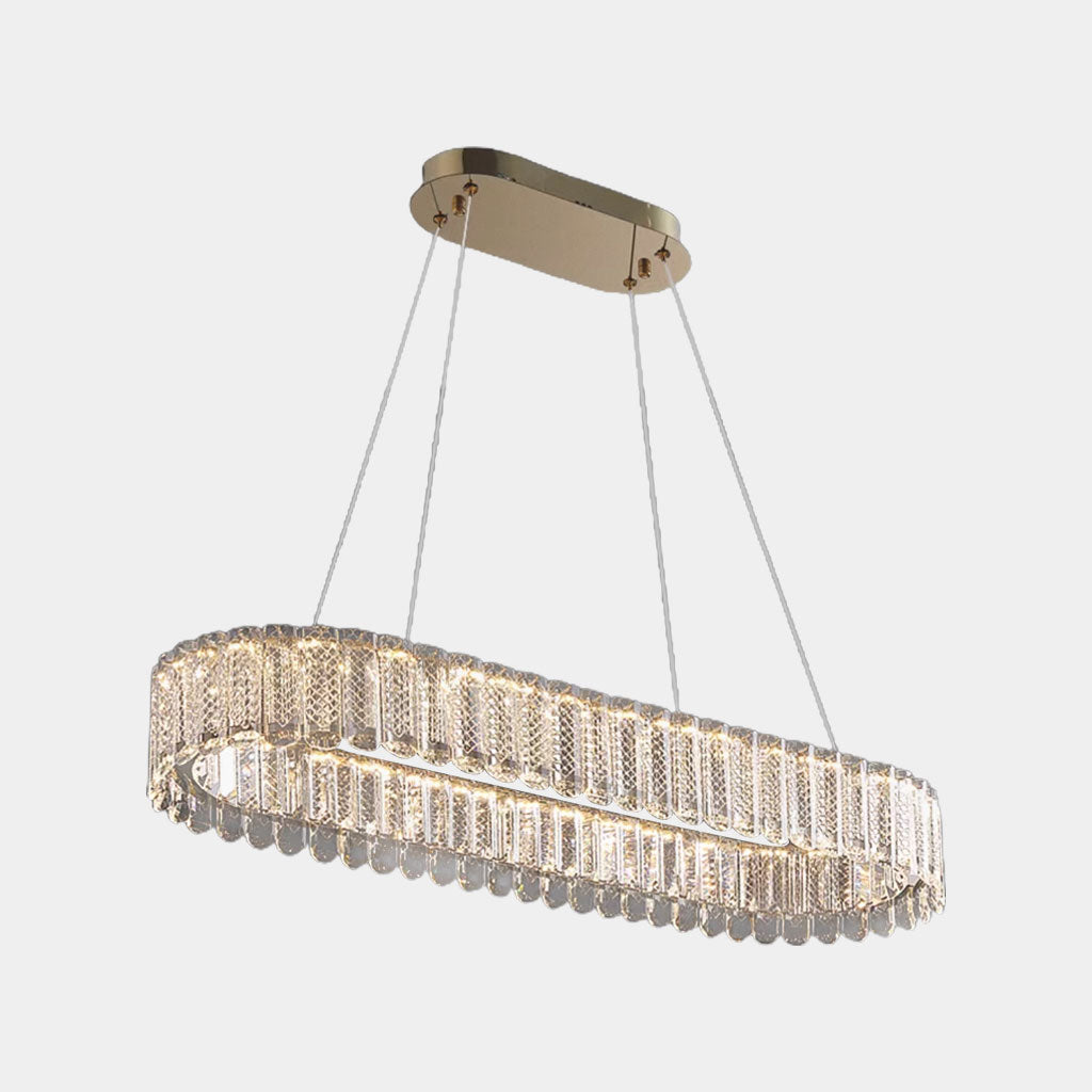 Chandelier Luxury Oval Ring Crystal LED