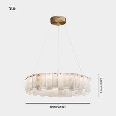 Chandelier Luxury Round / Rectangle Marble Alabaster