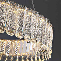 Chandelier Luxury Round Ring Crystal LED Detail